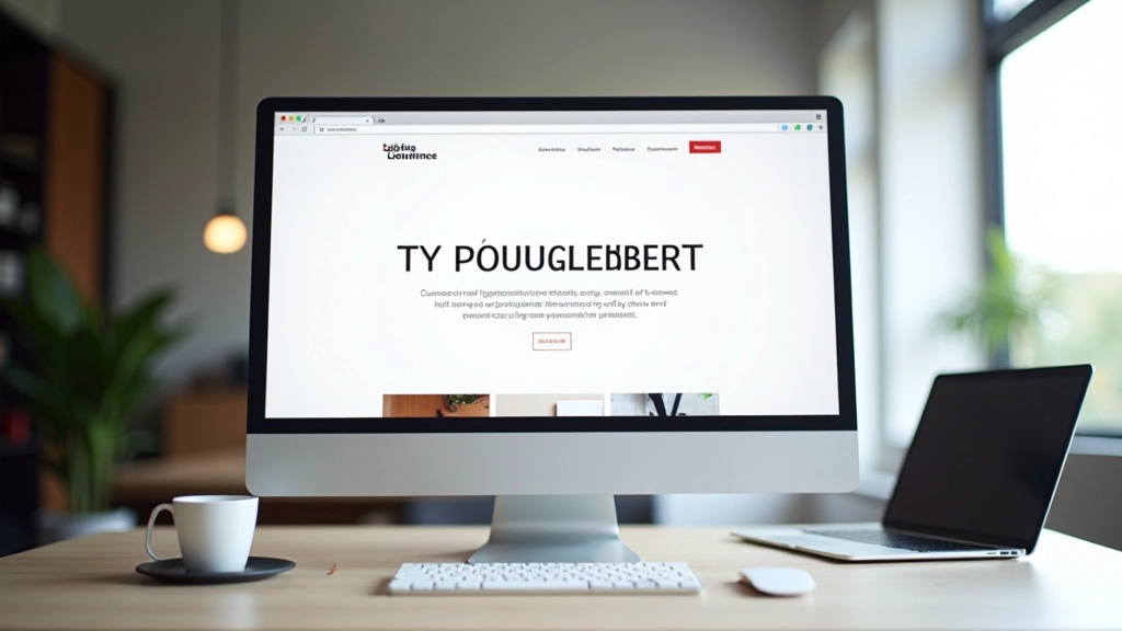 Ecrã de computador mostrando uma página web com diferentes tamanhos de texto claramente organizados em hierarquia