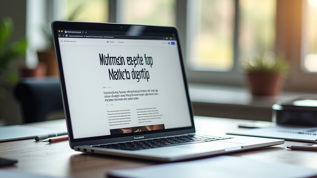 Computador portátil mostrando design web com diferentes tipos de letra em primeiro plano